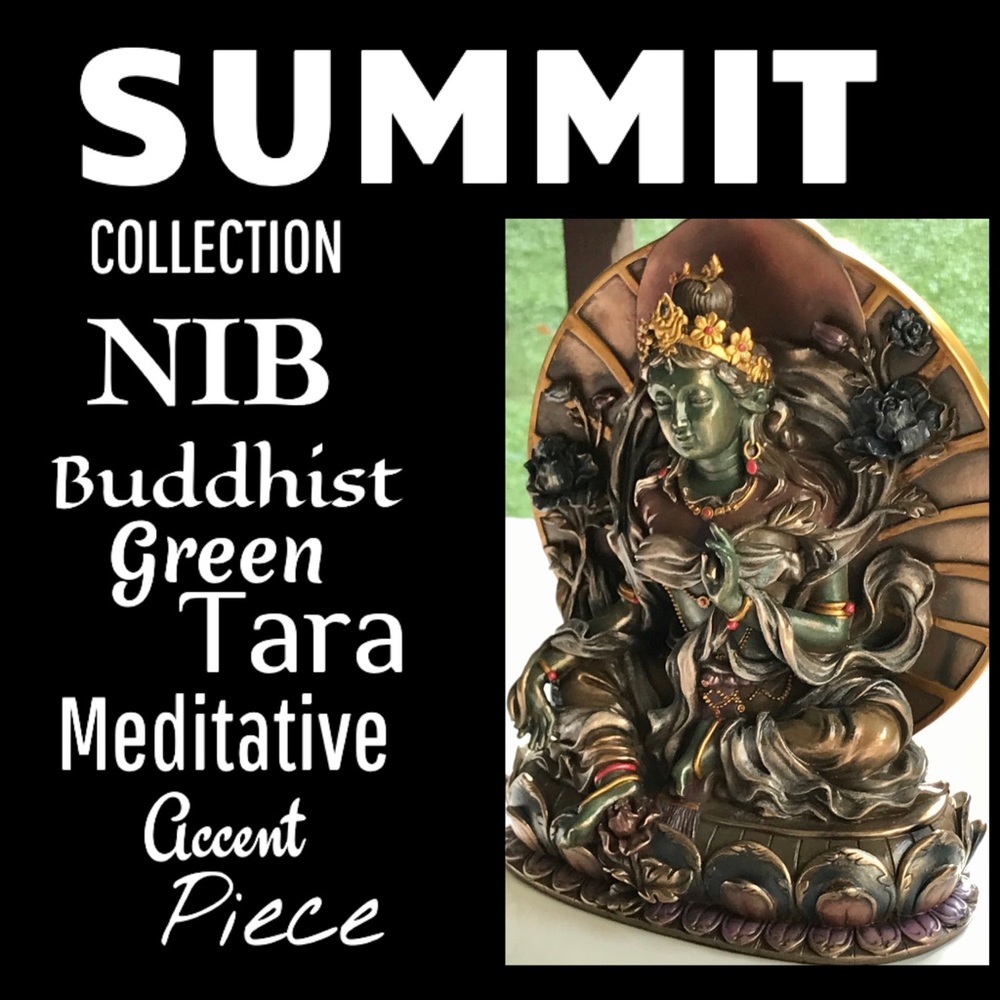 ▪️NIB▪️SUMMIT▪️Buddhist Green Tara Accent Statue